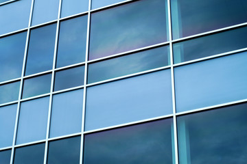 blue squares window office modern perspective background