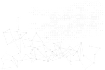 Geometric Abstract background with connected line and dots. Graphic background for web design. technology concept. Vector illustration