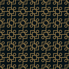 Seamless pattern. Elegant linear ornament. Geometric stylish bac