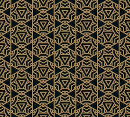 Seamless pattern. Elegant linear ornament. Geometric stylish bac