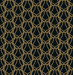 Seamless pattern. Elegant linear ornament. Geometric stylish bac