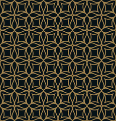 Seamless pattern. Elegant linear ornament. Geometric stylish bac