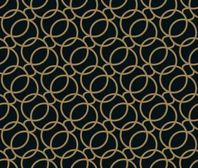 Behang Naadloze patroon. Elegante lineaire sieraad. Geometrische stijlvolle bac © Saiful