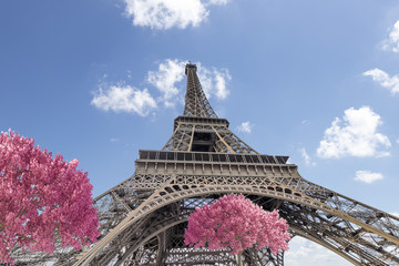 Close up of The famous Eiffel Tower in Paris