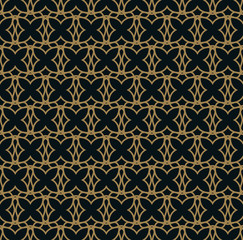 Seamless pattern. Elegant linear ornament. Geometric stylish background. Vector repeating texture