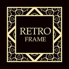 Retro ornamental frame