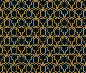 Seamless pattern. Elegant linear ornament. Geometric stylish background. Vector repeating texture