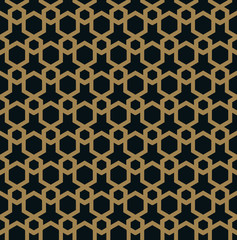 Seamless pattern. Elegant linear ornament. Geometric stylish background. Vector repeating texture
