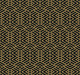 Seamless pattern. Elegant linear ornament. Geometric stylish background. Vector repeating texture