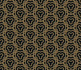 Seamless pattern. Elegant linear ornament. Geometric stylish background. Vector repeating texture
