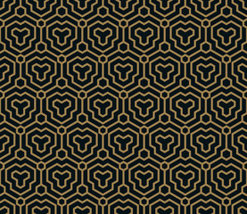 Seamless pattern. Elegant linear ornament. Geometric stylish background. Vector repeating texture