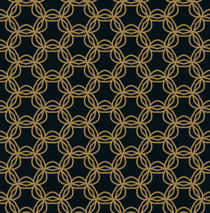 Seamless pattern. Elegant linear ornament. Geometric stylish background. Vector repeating texture