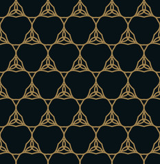 Naklejka premium Seamless pattern. Elegant linear ornament. Geometric stylish background. Vector repeating texture