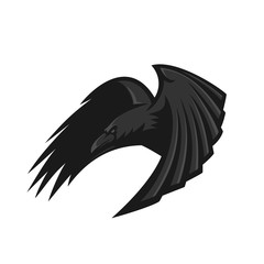 raven/crow bird esport gaming mascot logo template