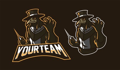 doctor plague esport gaming mascot logo template © Oka