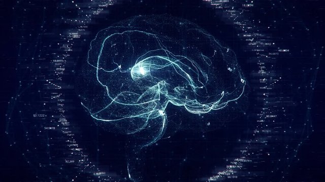 Futuristic Brain Scan. 4K UHD animation