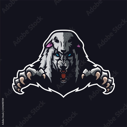 "Wolf in sheep clothing esport gaming mascot logo template ...
