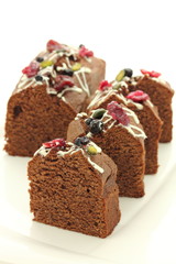 ココアとドライフルーツのパウンドケーキ