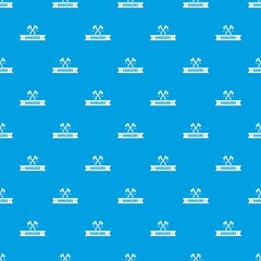 Zombie halloween pattern vector seamless blue