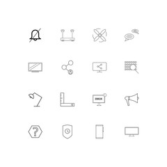 Devices linear thin icons set. Outlined simple vector icons