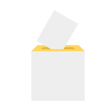 Vector Illustration Ballot. Icon Election Box