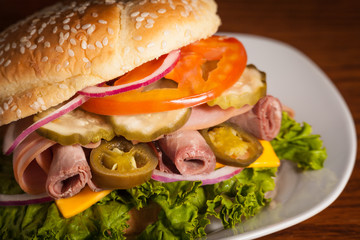 roast beef ham sandwich