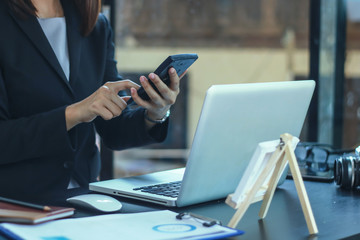 Business accountant or banker making calculations. Savings,Business Financing Accounting Banking and economy Concept.