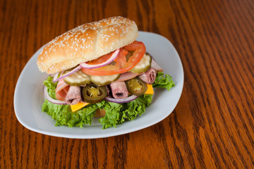 roast beef ham sandwich