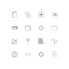 Banking, Finance And Money linear thin icons set. Outlined simple vector icons