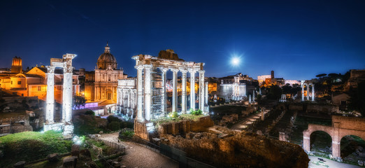 Fototapeta na wymiar Roman Forum in Rome , Italy.