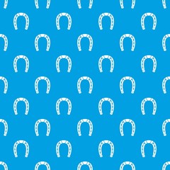 Horseshoe pattern vector seamless blue