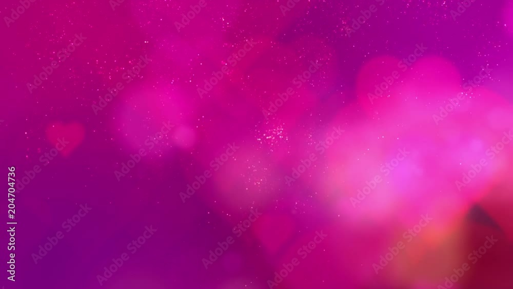 Aufkleber flowing valentine heart glittering particles in abstract de-focus background