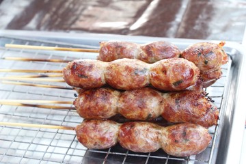 grilled sausage asia delicious at street food