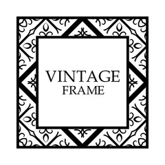 Retro ornamental frame