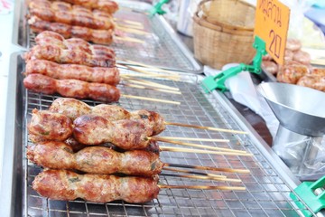 grilled sausage asia delicious at street food