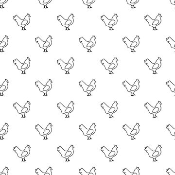 Chicken pattern vector seamless