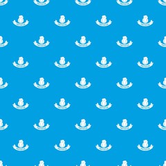 Protester hand pattern vector seamless blue