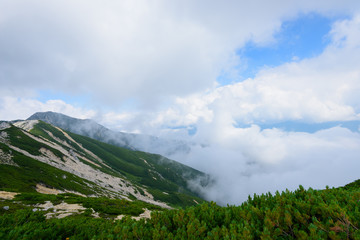 Fototapeta premium 北アルプス 裏銀座縦走ルート 野口五郎岳