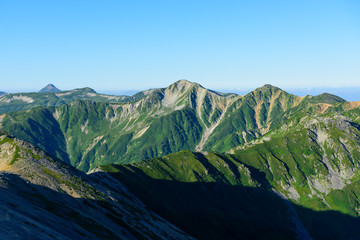 北アルプス　裏銀座縦走ルート　鷲羽岳