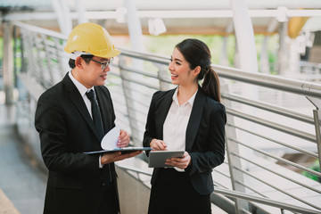 Engineering team discussion new project for startup