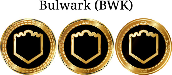 Set of physical golden coin Bulwark (BWK)