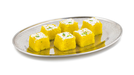 Indian Sweet Kopra pak Also Know as Barfi is a Gujarati style of making coconut burfi. This sweet or mithai is made from freshly grated coconut, sugar, milk and mawa.