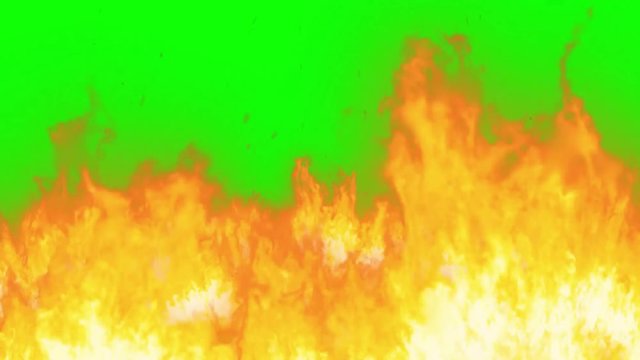 Green Screen Fire Footage