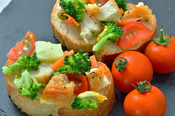 オープンサンドイッチ