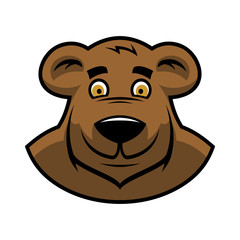 Cartoon bear head