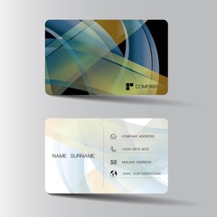 Modern credit card design. With inspiration from the abstract. color chrome on the gray background. Vector illustration. Glossy plastic style.