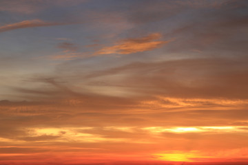 light abstract red gold and blue sky sunlight is beautiful nature sky and cloud background