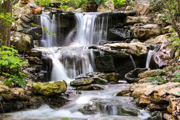 Fototapeta na wymiar Gentle Waterfall and Stream