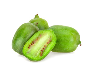 Kiwiberry fruit isolated on the white background