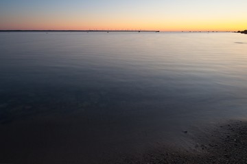 Fototapeta premium View sea in night time with stars